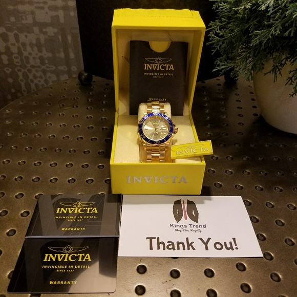 Invicta 18K Gold Plated Watch - Picture 2 of 8